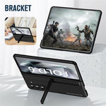 For Samsung Galaxy Z Fold6 5G Case Hidden Kickstand Hard PC Phone Cover with Screen Film / Stylus
