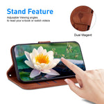 For Xiaomi Redmi Note 13 Pro 4G / Poco M6 Pro 4G Case Lotus Pattern Leather Phone Cover with Card Slots