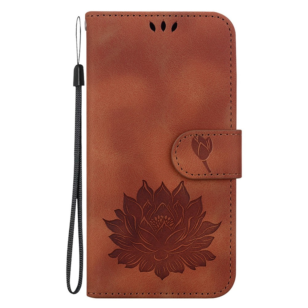 For Xiaomi Redmi Note 13 Pro 4G / Poco M6 Pro 4G Case Lotus Pattern Leather Phone Cover with Card Slots