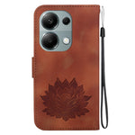 For Xiaomi Redmi Note 13 Pro 4G / Poco M6 Pro 4G Case Lotus Pattern Leather Phone Cover with Card Slots