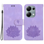 For Xiaomi Redmi Note 13 Pro 4G / Poco M6 Pro 4G Case Lotus Pattern Leather Phone Cover with Card Slots