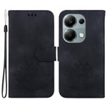For Xiaomi Redmi Note 13 Pro 4G / Poco M6 Pro 4G Case Lotus Pattern Leather Phone Cover with Card Slots