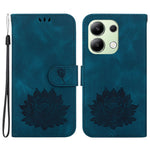 For Xiaomi Redmi Note 13 4G Wallet Case Lotus Pattern Leather Protective Phone Cover