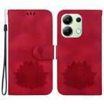 For Xiaomi Redmi Note 13 4G Wallet Case Lotus Pattern Leather Protective Phone Cover