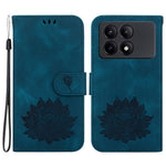 For Xiaomi Redmi K70E 5G / Poco X6 Pro 5G Case Leather Phone Cover Stand Hand Strap Lotus Pattern