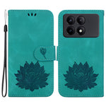 For Xiaomi Redmi K70E 5G / Poco X6 Pro 5G Case Leather Phone Cover Stand Hand Strap Lotus Pattern