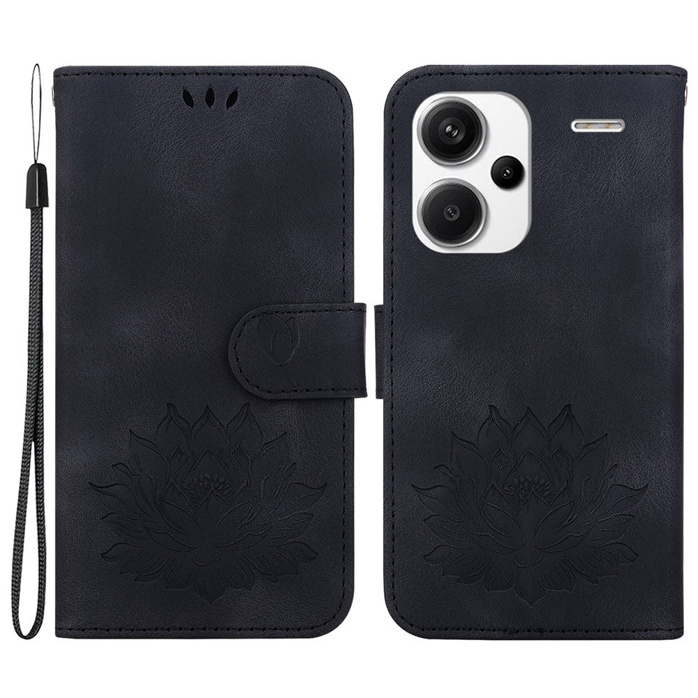 For Xiaomi Redmi Note 13 Pro+ 5G Case Leather Folio Book Stand Phone Cover Lotus Pattern