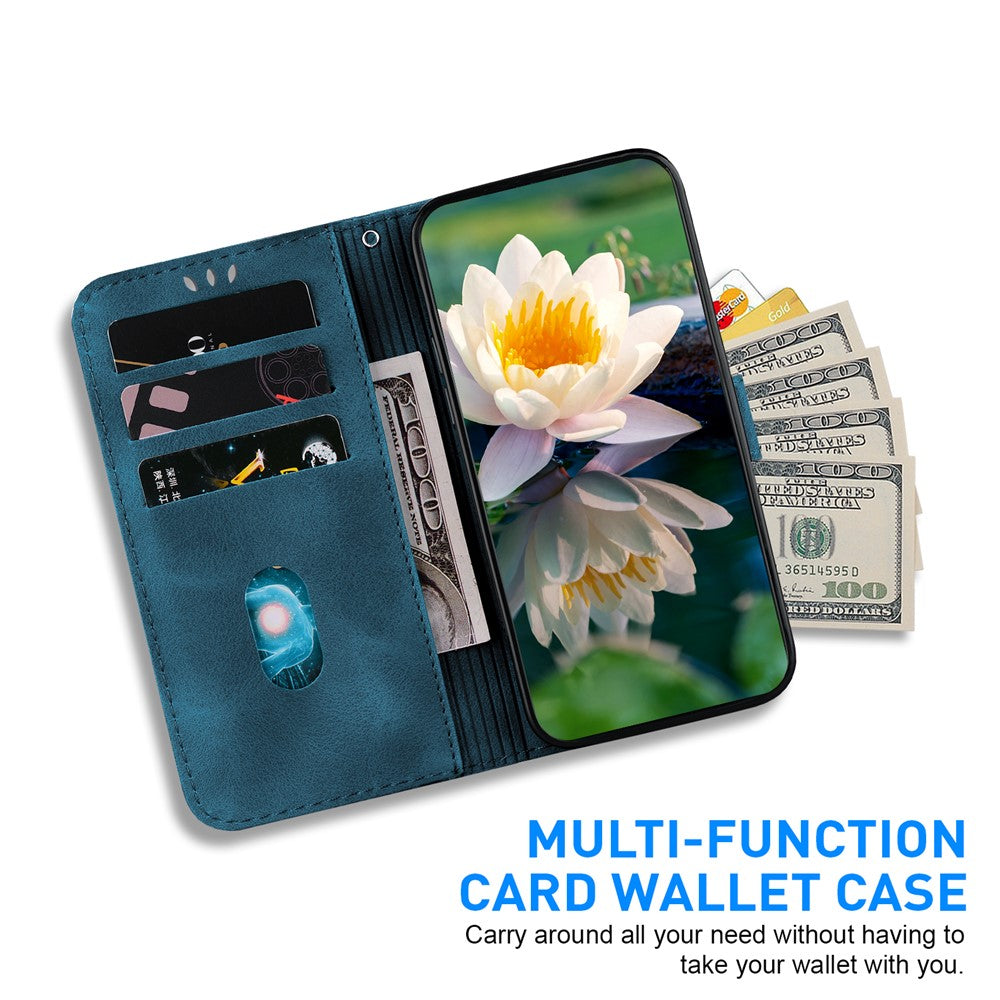 For Xiaomi Redmi Note 13 5G Case Lotus Imprint Leather Wallet Phone Cover