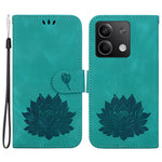 For Xiaomi Redmi Note 13 5G Case Lotus Imprint Leather Wallet Phone Cover