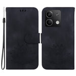 For Xiaomi Redmi Note 13 5G Case Lotus Imprint Leather Wallet Phone Cover