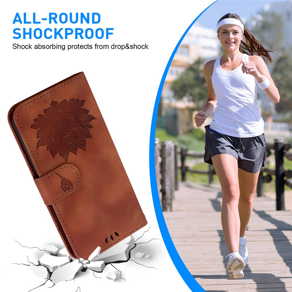For Xiaomi Redmi Note 13 Pro 5G / Poco X6 5G Case Flip Protective Leather Phone Cover Lotus Imprinted