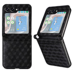Samsung Galaxy Z Flip7 FE 5G / Z Flip6 5G-cover i PU-læder + PC-mobilcover med rhombus-kortplads