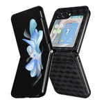 Samsung Galaxy Z Flip7 FE 5G / Z Flip6 5G-cover i PU-læder + PC-mobilcover med rhombus-kortplads