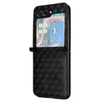 Samsung Galaxy Z Flip7 FE 5G / Z Flip6 5G-cover i PU-læder + PC-mobilcover med rhombus-kortplads