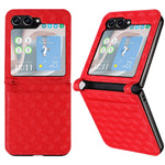Samsung Galaxy Z Flip7 FE 5G / Z Flip6 5G-cover i PU-læder + PC-mobilcover med rhombus-kortplads