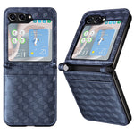Samsung Galaxy Z Flip7 FE 5G / Z Flip6 5G-cover i PU-læder + PC-mobilcover med rhombus-kortplads