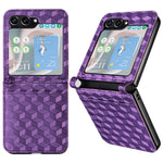 Samsung Galaxy Z Flip7 FE 5G / Z Flip6 5G-cover i PU-læder + PC-mobilcover med rhombus-kortplads