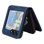Samsung Galaxy Z Flip7 FE 5G / Z Flip6 5G-cover i PU-læder med kortholder, todelt mobilcover