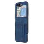 Samsung Galaxy Z Flip7 FE 5G / Z Flip6 5G-cover i PU-læder med kortholder, todelt mobilcover