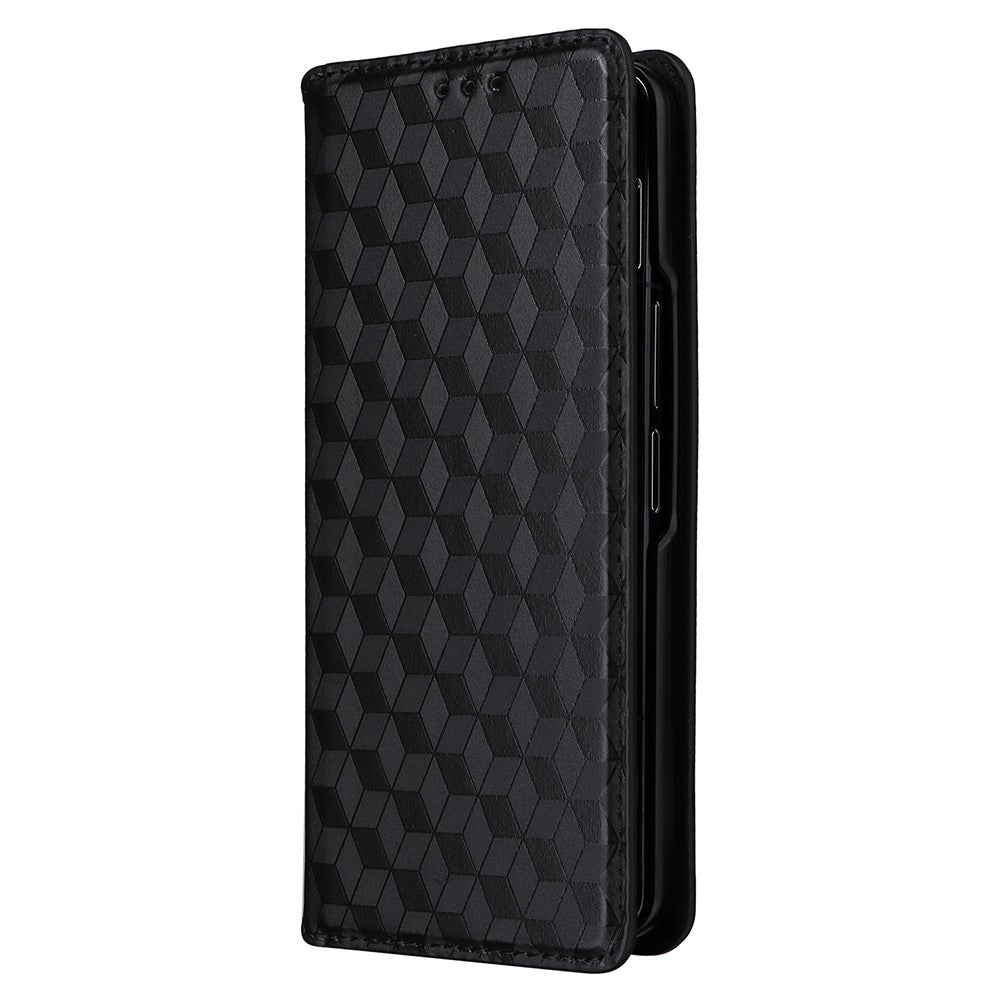 For Samsung Galaxy Z Fold6 5G Case Wallet PU Leather Phone Cover Rhombus Imprinted