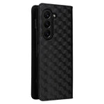 For Samsung Galaxy Z Fold6 5G Case Wallet PU Leather Phone Cover Rhombus Imprinted