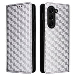 For Samsung Galaxy Z Fold6 5G Case Wallet PU Leather Phone Cover Rhombus Imprinted