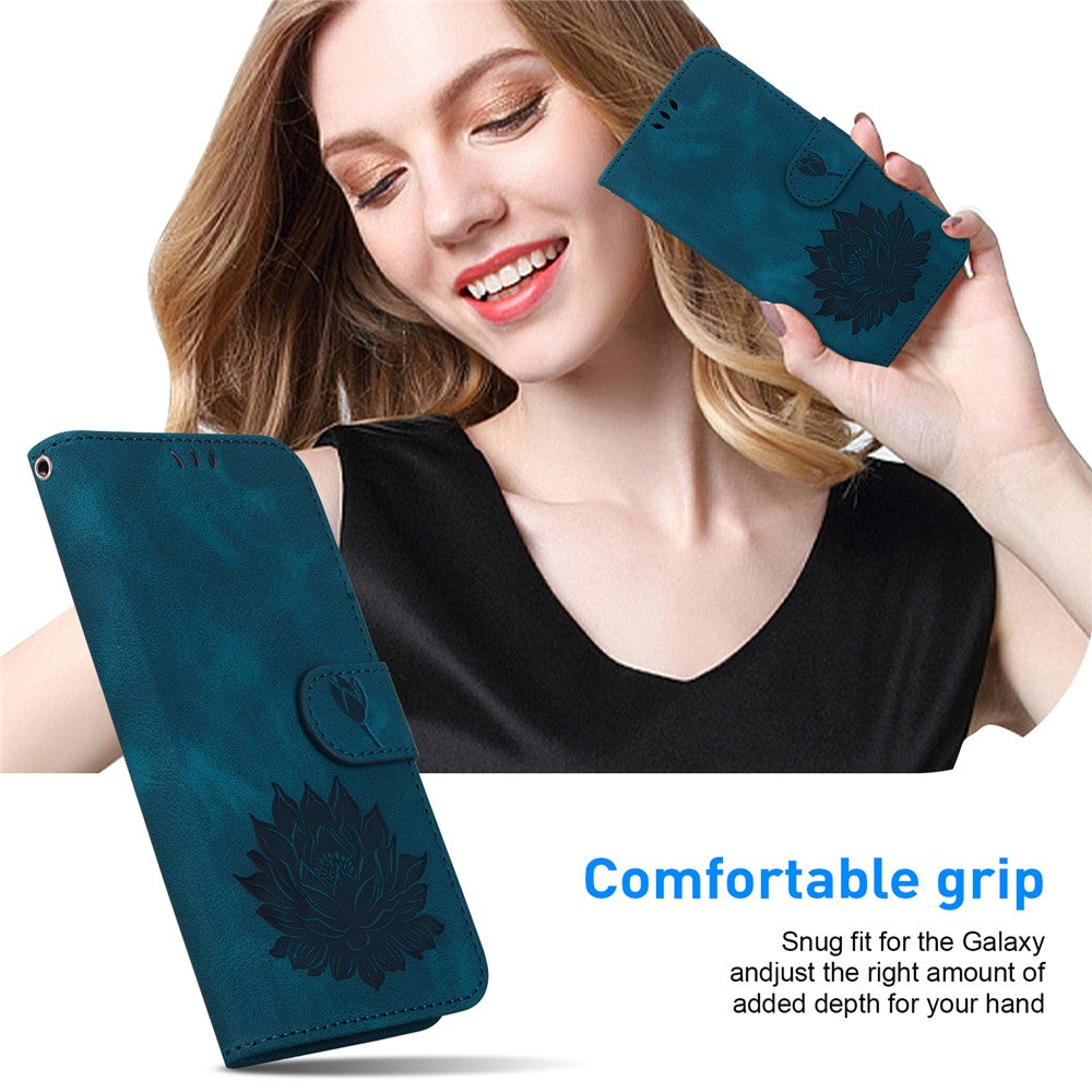 Samsung Galaxy A05 4G Plånboksfodral Läder Flip mobilfodral Lotusmönster