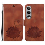 For OnePlus Nord CE4 5G Case with Hand Strap Lotus Pattern PU Leather Phone Cover