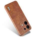 AZNS For Xiaomi Redmi Note 13 Pro 5G / Poco X6 5G Case PU Leather Back Cover Electroplating Edge
