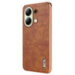 AZNS För Xiaomi Redmi Note 13 4G Skal Elektroplätering Krokodilstruktur PU+TPU Baksida mobilskal