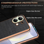 AZNS For Xiaomi Redmi Note 13 4G Case Electroplating Crocodile Texture PU+TPU Back Phone Cover