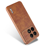 AZNS For Xiaomi Redmi K70E 5G / Poco X6 Pro 5G Case PU Leather + TPU Electroplating Phone Cover