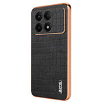 AZNS For Xiaomi Redmi K70E 5G / Poco X6 Pro 5G Case PU Leather + TPU Electroplating Phone Cover