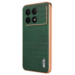 AZNS For Xiaomi Redmi K70E 5G / Poco X6 Pro 5G Case PU Leather + TPU Electroplating Phone Cover