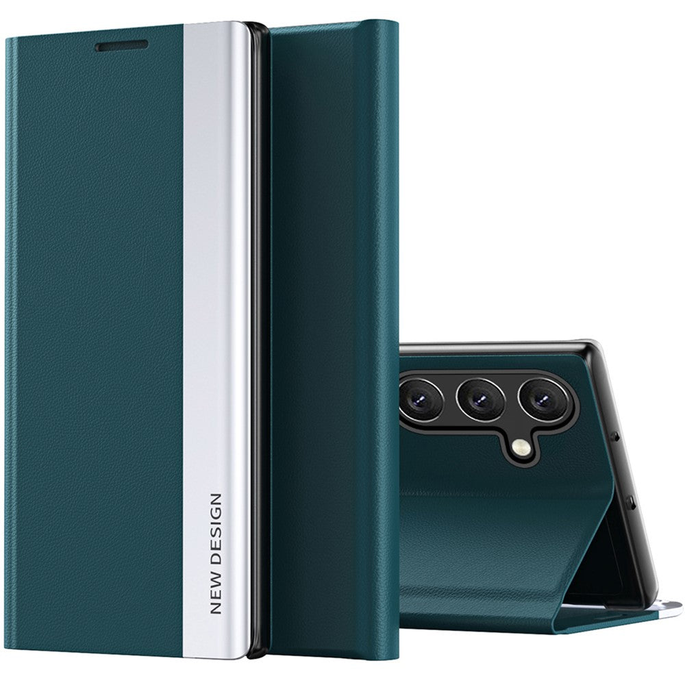 Til Samsung Galaxy A55 5G Etui Anti-Drop Læder Telefoncover med Stativ