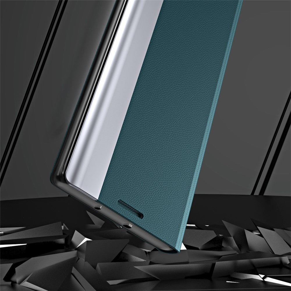 Til Samsung Galaxy A55 5G Etui Anti-Drop Læder Telefoncover med Stativ