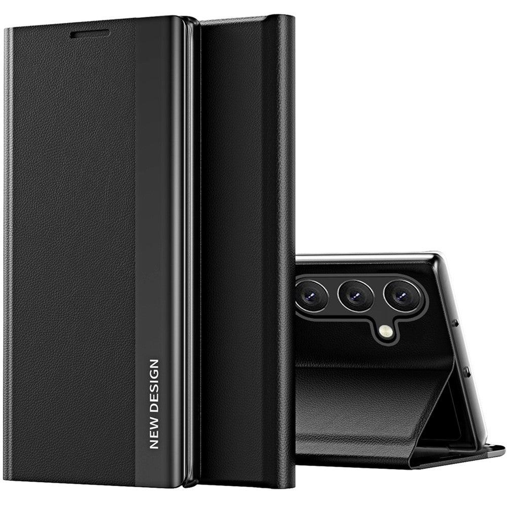 Til Samsung Galaxy A55 5G Etui Anti-Drop Læder Telefoncover med Stativ