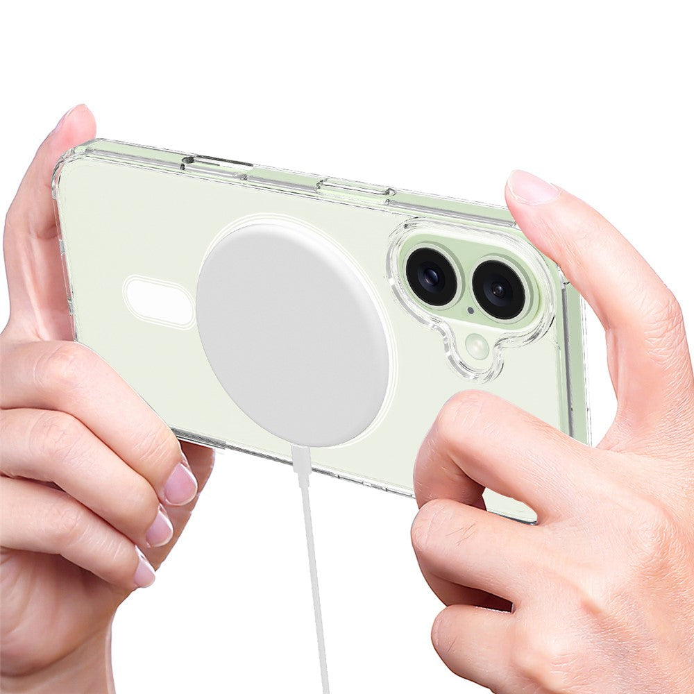 For iPhone 16 Plus Clear Case Compatible with MagSafe TPU+Acrylic Slim Phone Cover