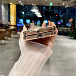 Samsung Galaxy Z Flip7 FE 5G / Z Flip6 5G / Z Flip5 5G-cover, glitter-bling PU-læder + hård PC-bagside