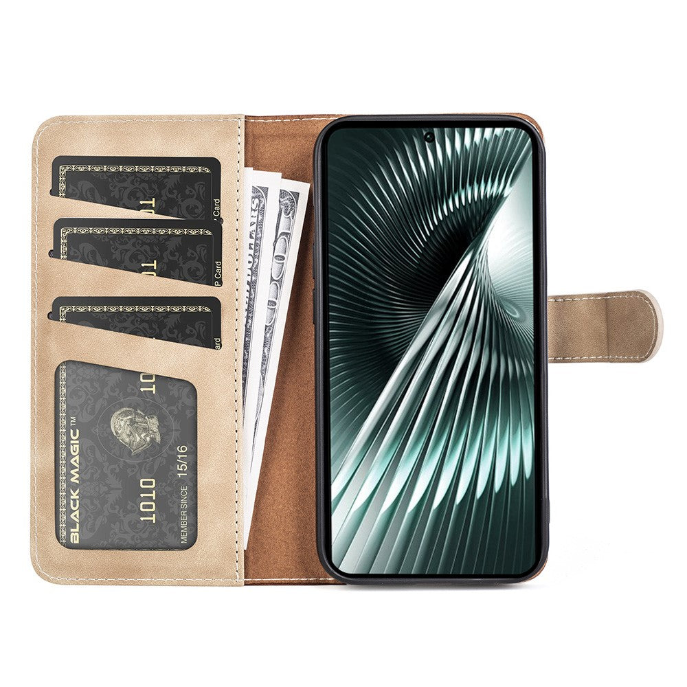 Xiaomi Redmi Turbo 3 5G / Poco F6 5G Läderfodral Skarvningsfärgat lädermobilfodral
