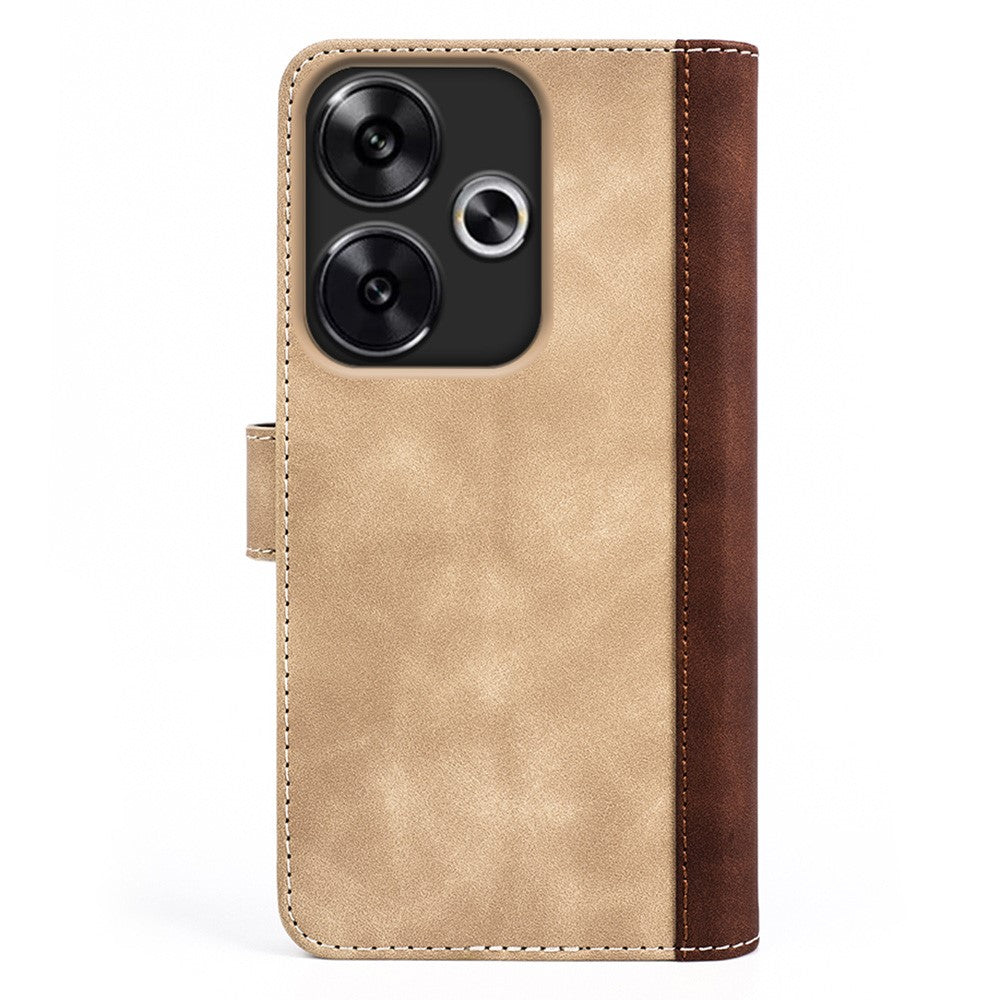 Xiaomi Redmi Turbo 3 5G / Poco F6 5G Läderfodral Skarvningsfärgat lädermobilfodral