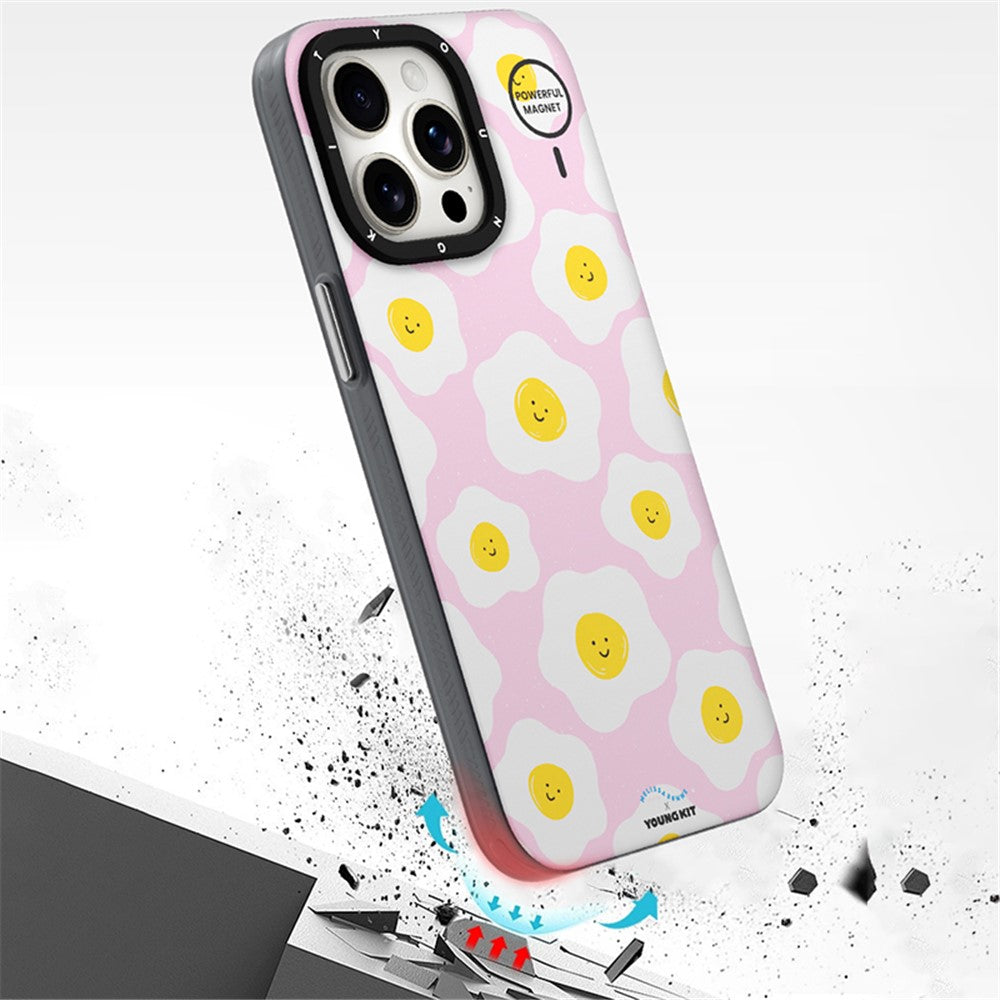 YOUNGKIT Mousse Series For iPhone 13 Pro Max Case IMD PC+TPU Magnetic Phone Cover