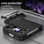For Samsung Galaxy Z Flip4 5G Phone Case Folding Phone Cover Anti-drop PC Phone Case with Pen