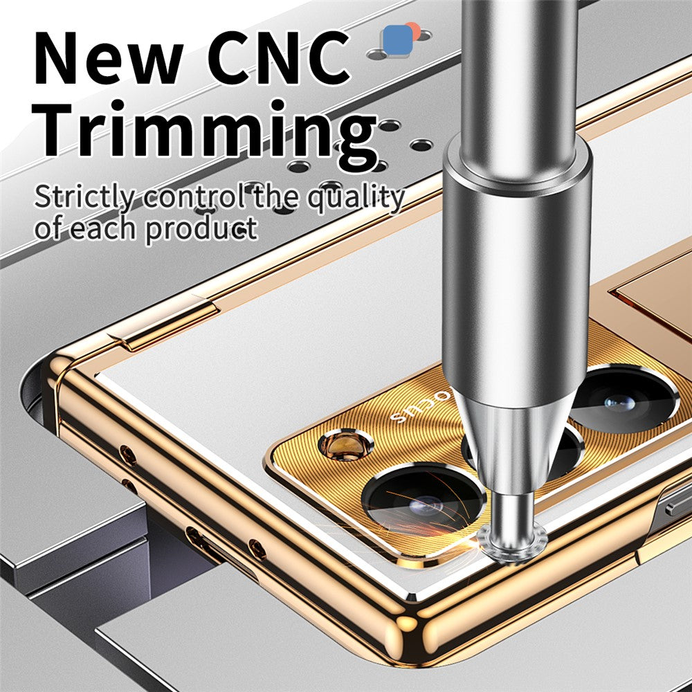 Til Samsung Galaxy Z Fold6 5G Cover Telefoncover i aluminiumlegering med hærdet glasfilm og stylus
