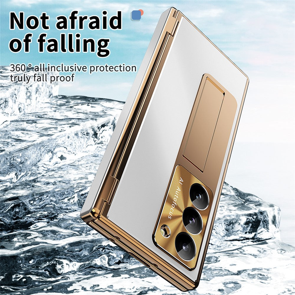 Til Samsung Galaxy Z Fold6 5G Cover Telefoncover i aluminiumlegering med hærdet glasfilm og stylus