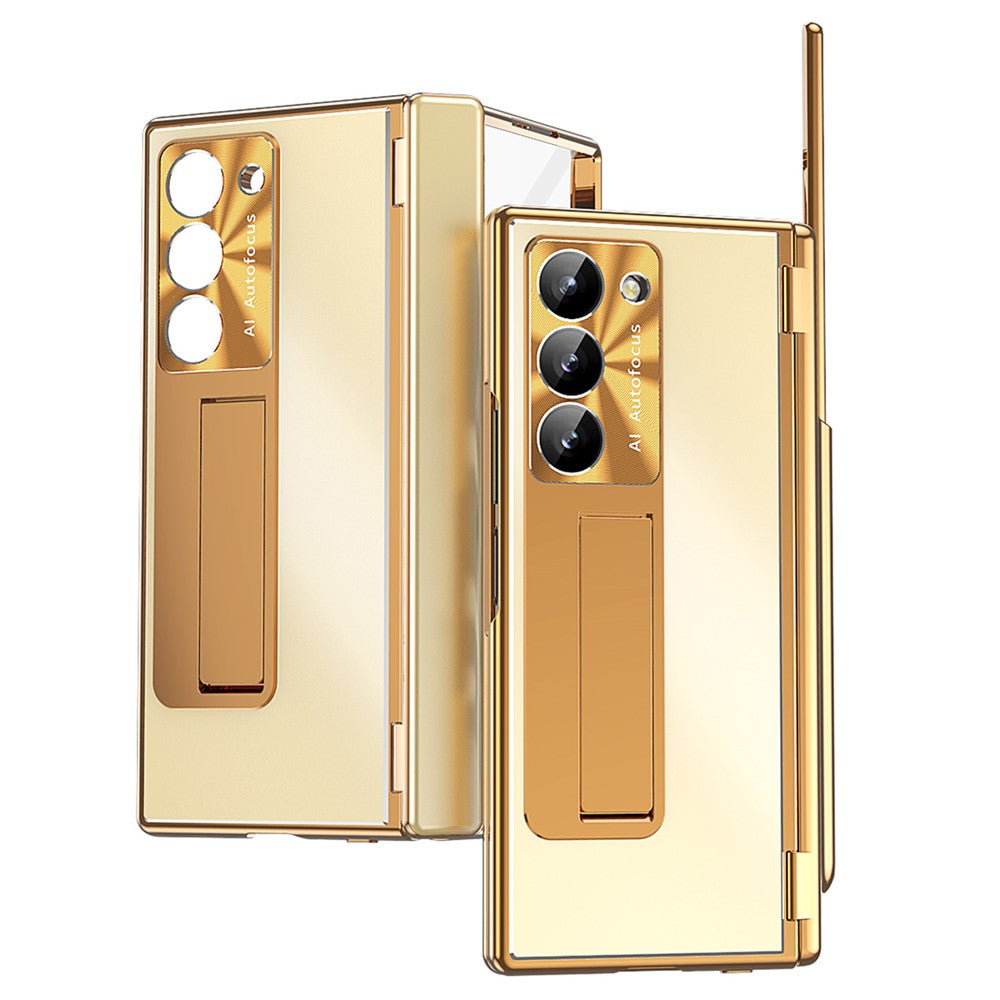Til Samsung Galaxy Z Fold6 5G Cover Telefoncover i aluminiumlegering med hærdet glasfilm og stylus