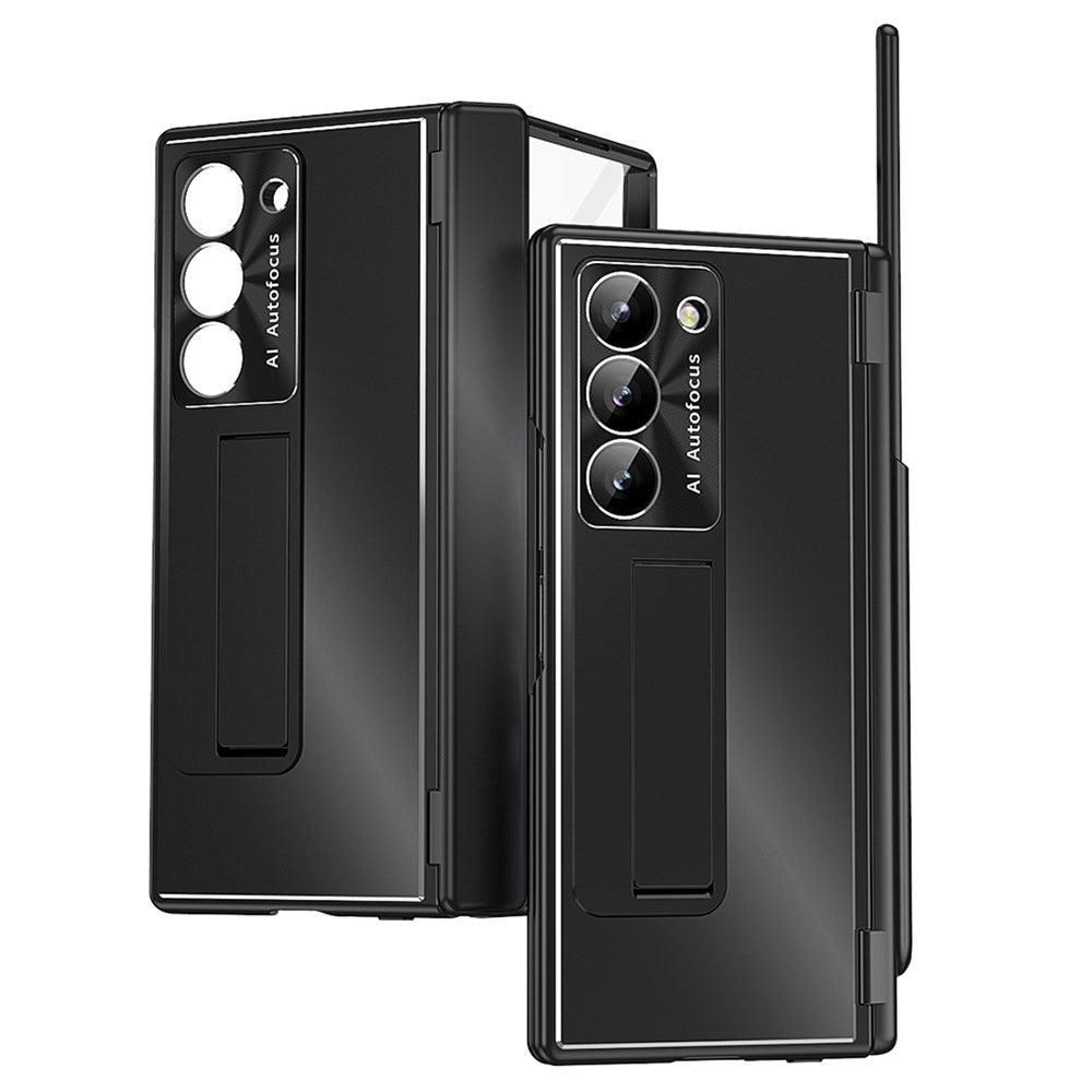 Til Samsung Galaxy Z Fold6 5G Cover Telefoncover i aluminiumlegering med hærdet glasfilm og stylus