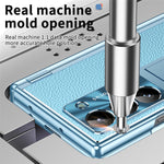 For Samsung Galaxy Z Fold6 5G Case Hinge Protection PU+PC Phone Cover with Stylus
