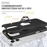 Til iPhone 16 Pro Cover Støttefod PC+TPU Telefoncover Magnetisk Bilmontering