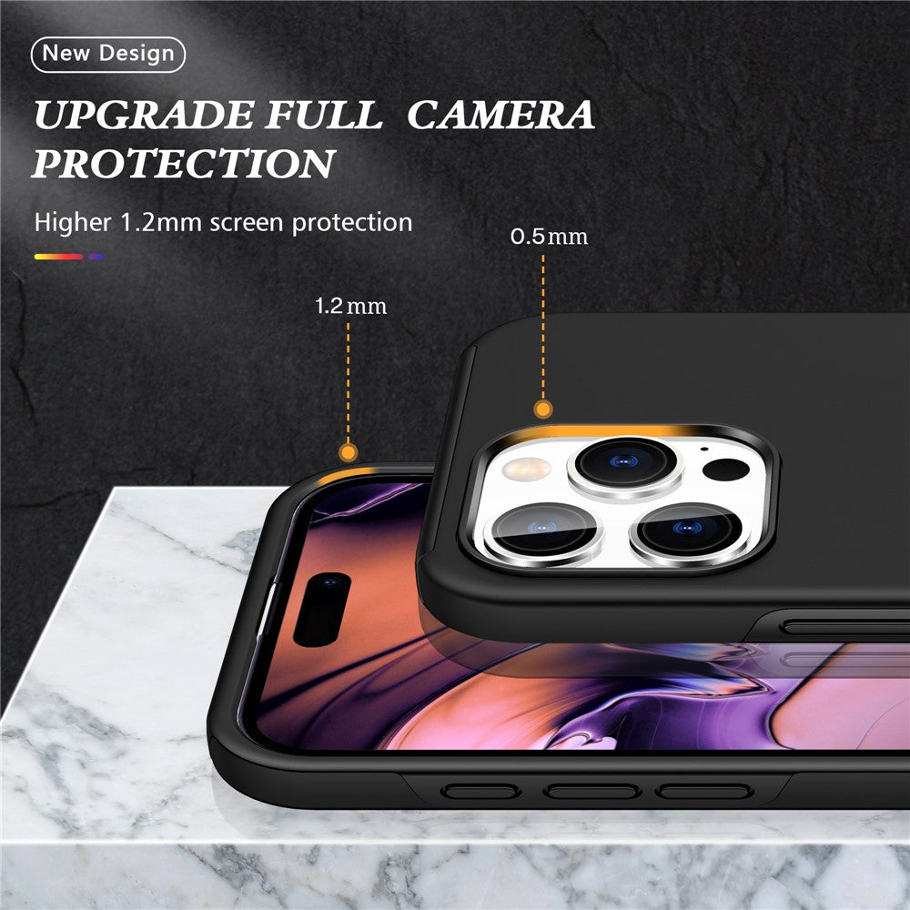 Til iPhone 16 Pro Cover Støttefod PC+TPU Telefoncover Magnetisk Bilmontering